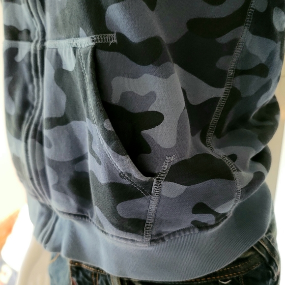 GAP Kids Camo Arch Logo Full-Zip Sweater Hoodie Size L - Picture 7 of 12